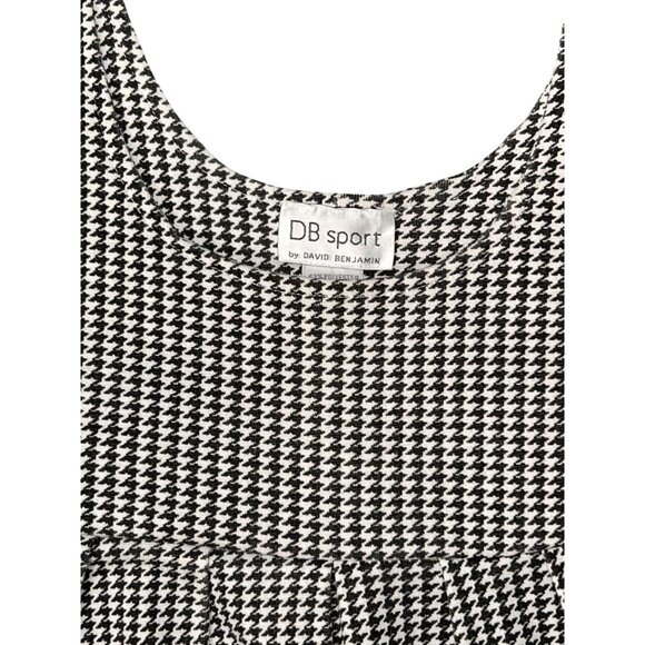 VTG DB Sport Stirrup Jumpsuit Size M Houndstooth 80s Indie Artsy - Picture 3 of 5